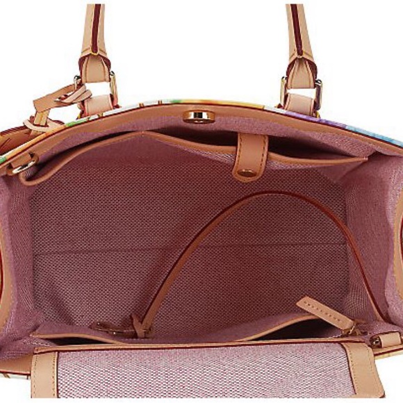 Dooney & Bourke Coated Floral Print Janine Satchel-5 Pieces included/bundle - Picture 4 of 17